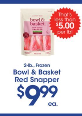Price Rite Bowl & basket red snapper offer