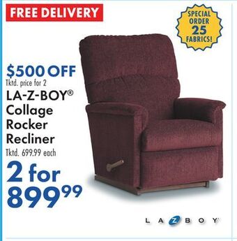 Boscov's La-z-boy® collage rocker recliner offer