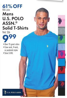Boscov's Mens u.s polo assn. ® solid t-shirts offer