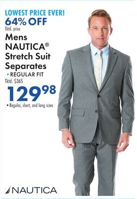 Boscov's Mens nautica® stretch suit separates offer