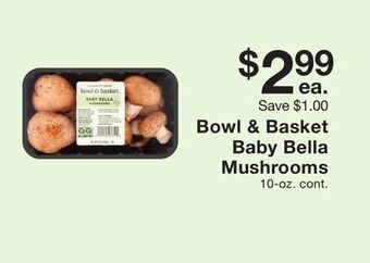 Fairway Store Market Bowl & basket baby bella mushrooms offer