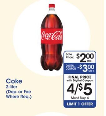 Price Rite Coke 2-liter offer