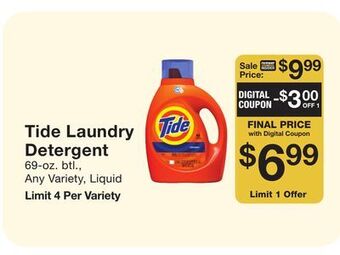 Fairway Store Market Tide laundry detergent offer