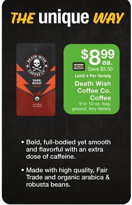 Fairway Store Market Death wish coffee co. coffee offer