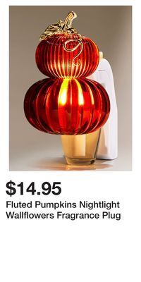 Bath & Body Works Fluted pumpkins nightlight wallflowers fragrance plug offer