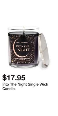 Bath & Body Works Into the night single wick candle offer