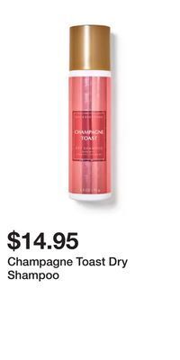 Bath & Body Works Champagne toast dry shampoo offer