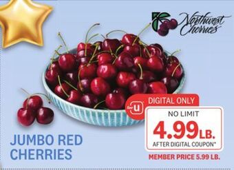 Kings Food Markets Jumbo red cherries offer