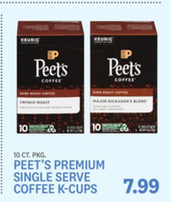 Kings Food Markets Peet's premium single serve coffee k-cups offer