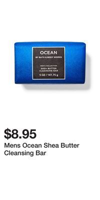 Bath & Body Works Mens ocean shea butter cleansing bar offer