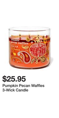 Bath & Body Works Pumpkin pecan waffles 3-wick candle offer