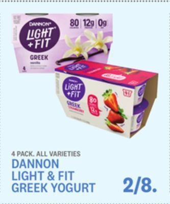 Kings Food Markets Dannon light & fit greek yogurt offer