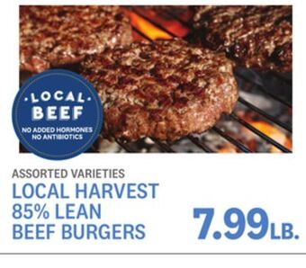 Kings Food Markets Local harvest 85% lean beef burgers offer