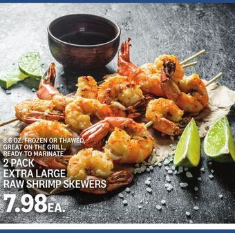 Kings Food Markets 2 pack extra large raw shrimp skewers offer