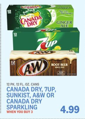 Kings Food Markets Canada dry, 7up, sunkist, a&w or canada dry sparkling offer