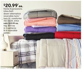 JC Penney Home expressions ultra soft down-alternative reversible twin/twin xl comforter offer