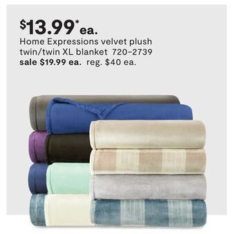 JC Penney Home expressions velvet plush twin/twin xl blanket offer