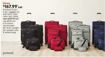 JC Penney Protocol court 5-pc. luggage set offer