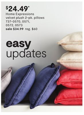 JC Penney Home expressions velvet plush 2-pk. pillows offer