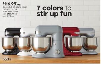 JC Penney Cooks 5.3-qt. stand mixer offer