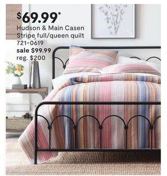 JC Penney Hudson & main casen stripe full/queen quilt offer