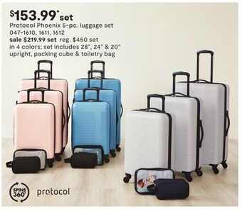JC Penney Protocol phoenix 5-pc. luggage set offer