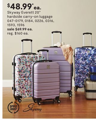 JC Penney Skyway everett 20 hardside carry-on luggage offer
