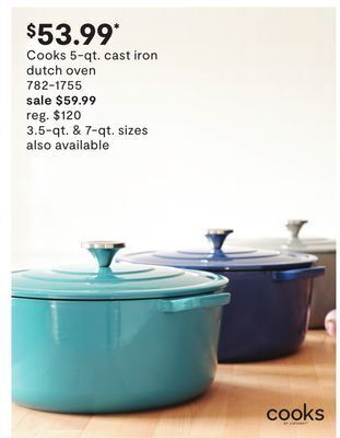 JC Penney Cooks 5-qt. cast iron dutch oven offer