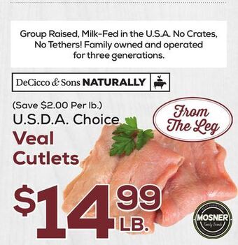 DeCicco & Sons Veal cutlets offer