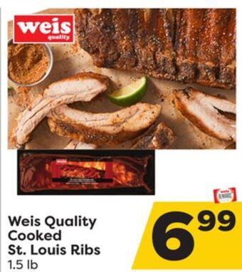 Weis Markets Weis quality cooked st. louis ribs offer