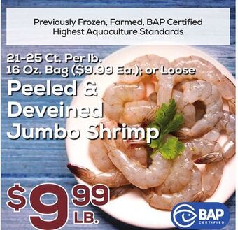 DeCicco & Sons Loose peeled & deveined jumbo shrimp offer
