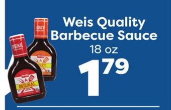 Weis Markets Weis quality barbecue sauce offer
