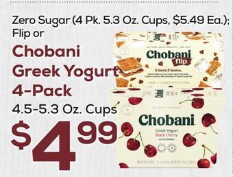 DeCicco & Sons Chobani greek yogurt 4-pack offer