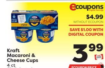 Weis Markets Kraft macaroni & cheese cups offer