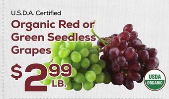 DeCicco & Sons Red or green seedless grapes offer