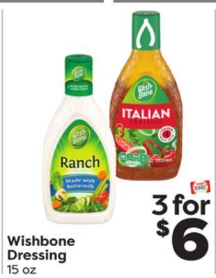 Weis Markets Wishbone dressing offer