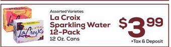DeCicco & Sons La croix sparkling water 12-pack offer
