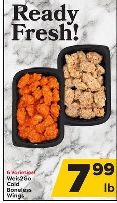Weis Markets Weis2go cold boneless wings offer