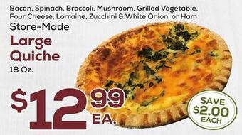 DeCicco & Sons Large quiche offer