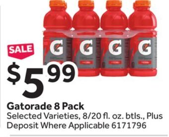 Stop&Shop Gatorade 8 pack offer