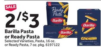 Stop&Shop Barilla pasta or ready pasta offer
