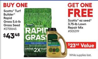Lowe's Turf builder® rapid grass 5.6-lb grass seed offer