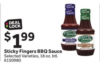 Stop&Shop Sticky fingers bbq sauce offer