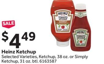 Stop&Shop Heinz ketchup offer
