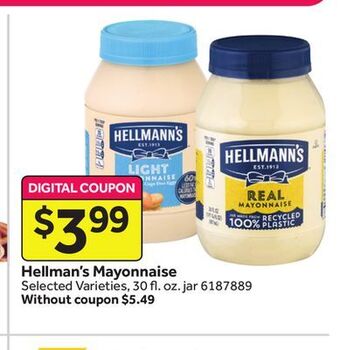 Stop&Shop Hellman's mayonnaise offer