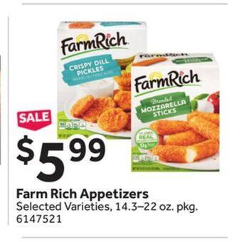 Stop&Shop Farm rich appetizers offer