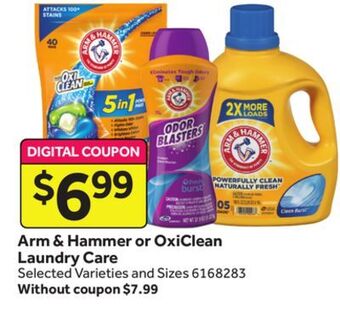 Stop&Shop Arm & hammer or oxiclean laundry care offer