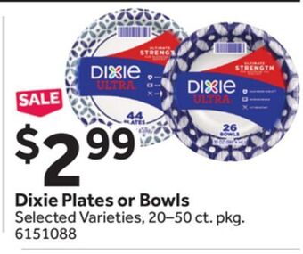 Stop&Shop Dixie plates or bowls offer