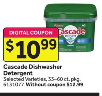 Stop&Shop Cascade dishwasher detergent offer