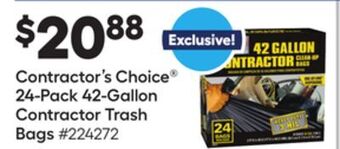 Lowe's 24-pack 42-gallon contractor trash bags offer